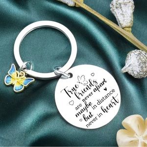 True Friends Never Apart Stainless Steel Keychain NEW